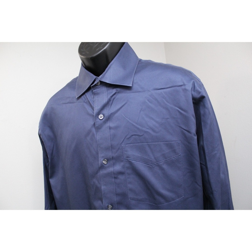 Banana Republic Dress Shirt Blue Long Sleeve Button Up Mens XL 17-17.5
